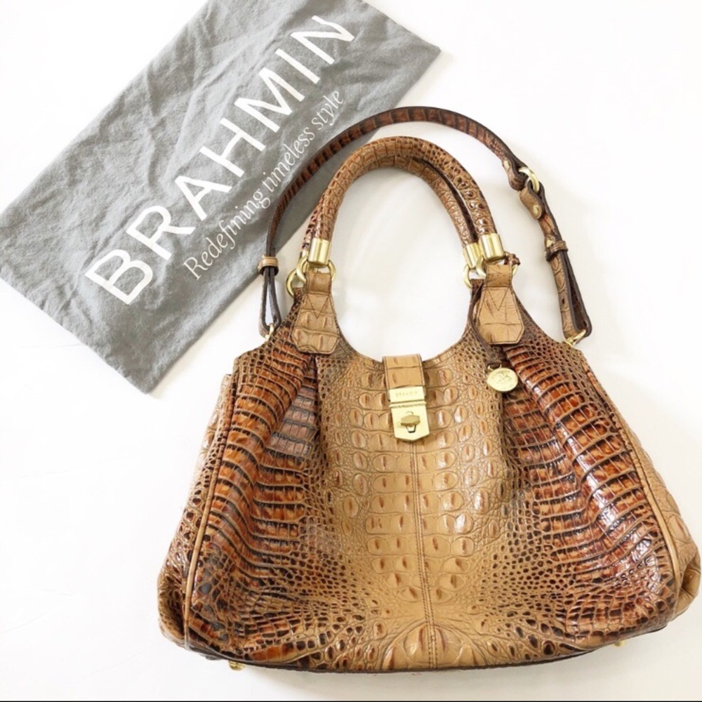 💝 Brahmin Toasted Almond Elisa Hobo Bag